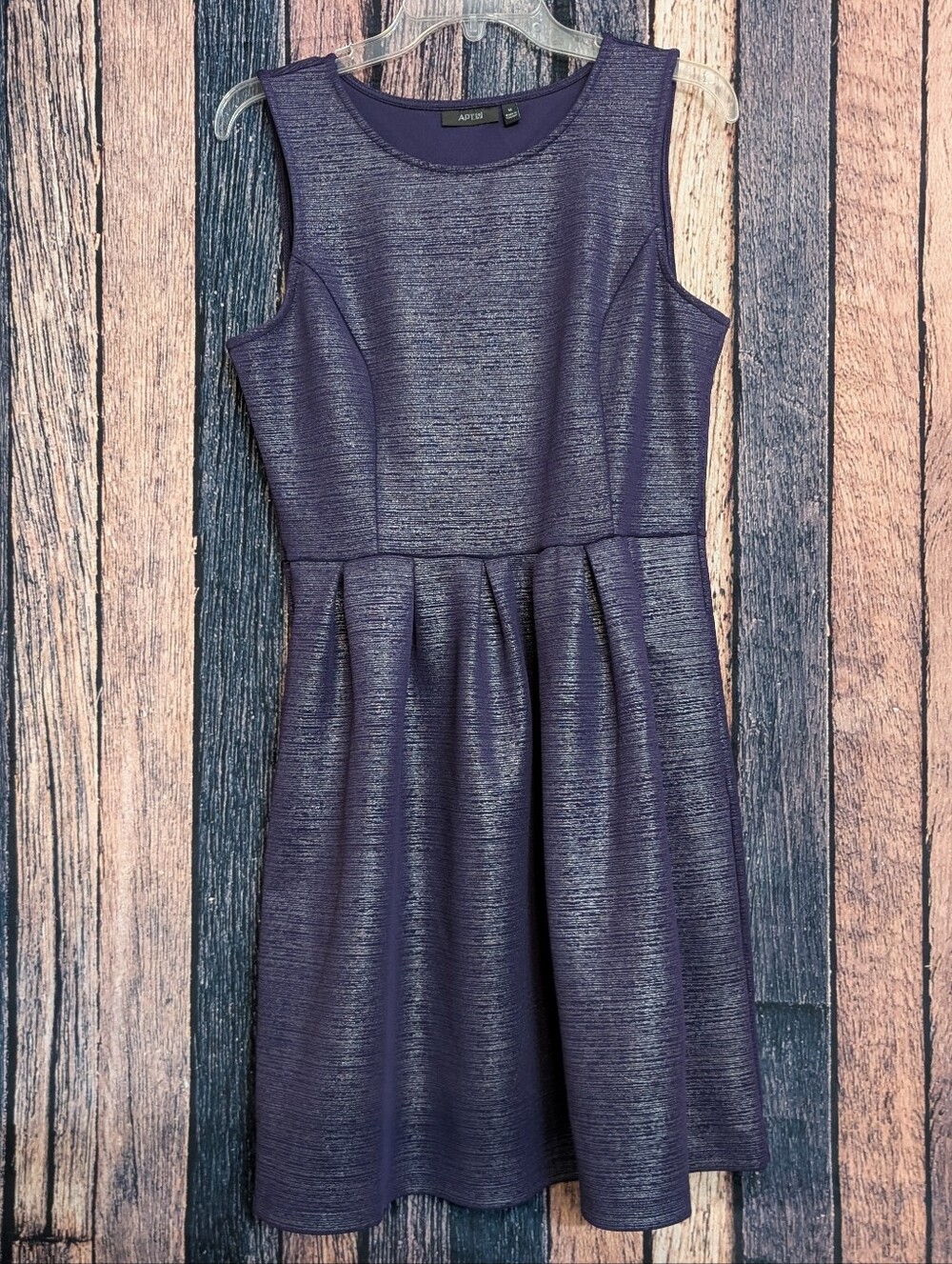 Silver And Eggplant Purple Semiformal Skater Dress